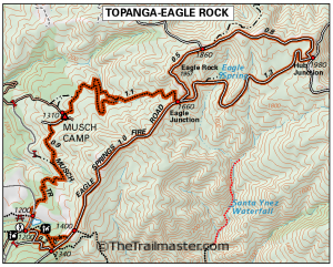 Topanga State Park Map by TomHarrisonMaps.com (click to enlarge)