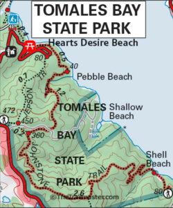 Point Reyes: Tomales Bay State Park by TomHarrisonMaps.com (click to enlarge)