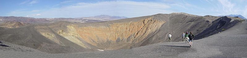 Enjoy a hike around the rim of Ubehebe Crater in Death Valley National Park.